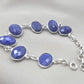 925 Sterling Silver Lapis Lazuli Bracelet Natural Blue Gemstone Bracelet Handmade Jewelry