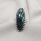 Seraphinite 925 Sterling Silver Ring Handmade Boho Vintage Statement Jewelry