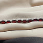 Garnet Tennis Bracelet: 925 Sterling Silver January Birthstone