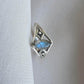 925 Sterling Silver Labradorite Ring Marquise Blue Flash Gemstone Geometric Modern Minimal Ring