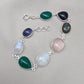 925 Sterling Silver Multi Gemstone Bracelet: Handmade Chakra Healing Crystal Jewelry