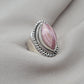 Rhodochrosite 925 Sterling Silver Ring Marquise Gemstone Boho Statement Ring Crystal Jewelry