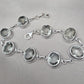 925 Sterling Silver Green Amethyst Bracelet Oval Prasiolite Gemstone Vintage Boho Bracelet for Women