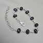 Natural Black Star 925 Sterling Silver Bracelet : Gemstone Jewelry