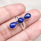 Lapis Lazuli Ring 925 Sterling Silver Triple Stone Boho Jewelry Antique Gift For Her