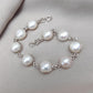 Mother of Pearl 925 Sterling Silver Bracelet: Bezel Set Gemstone Jewelry