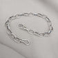 Handmade Sterling Silver Oval Link Bracelet: Minimalist Unisex Jewelry
