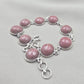 925 Sterling Silver Rhodochrosite Bracelet Handmade Gemstone Boho Jewelry