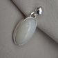 Natural White Opal Cabochon Pendant 925 Sterling Silver Handmade Oval Gemstone Jewelry Gifts