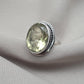 Lemon Quartz Ring : 925 Sterling Silver Oval Cut Gemstone Ring Vintage Statement Jewelry