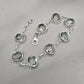 925 Sterling Silver Green Amethyst Bracelet Oval Prasiolite Gemstone Vintage Boho Bracelet for Women