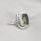 Lemon Quartz Sterling Silver Ring: Cushion Cut Cocktail Statement Jewelry
