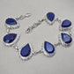 925 Sterling Silver Lapis Lazuli Bracelet Natural Blue Pear Shape Gemstone Handmade Jewelry
