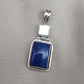 Lapis Lazuli & Mother of Pearl Pendant: 925 Sterling Silver Boho Necklace