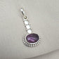 Handmade Oval Amethyst Pendant: 925 Sterling Silver Boho Jewelry