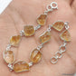 925 SOLID STERLING SILVER NATURAL CITRINE ROUGH STONE HANDMADE BRACELET,8 INCHES