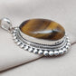 Tiger Eye Pendant | Handmade 925 Sterling Silver Necklace, Healing Stone
