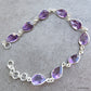 925 SOLID STERLING SILVER NATURAL AMETHYST HANDMADE BRACELET,8 INCHES