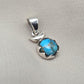 Handmade 925 Sterling Silver Turquoise Pendant: Boho Gemstone Necklace