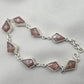 925 Sterling Silver Natural Sunstone Bracelet Handmade Gemstone Link Jewelry