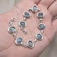925 Sterling Silver Aqua Milky Gemstone Bracelet Natural Blue Cabochon Handmade Jewelry
