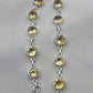 925 Sterling Silver Citrine Bracelet Natural Yellow Gemstone Link Jewelry