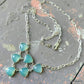 925 SOLID STERLING SILVER NATURAL BLUE CHALCEDONY HANDMADE NECKLACE,18 INCHES