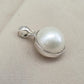 Pearl Pendant 925 Sterling Silver Oval Dome Natural Gemstone Minimal Pendant Handmade Jewelry Gift