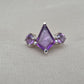 925 SOLID STERLING SILVER NATURAL AMETHYST GEMSTONE HANDMADE RING, ALL SIZES AVAILABLE