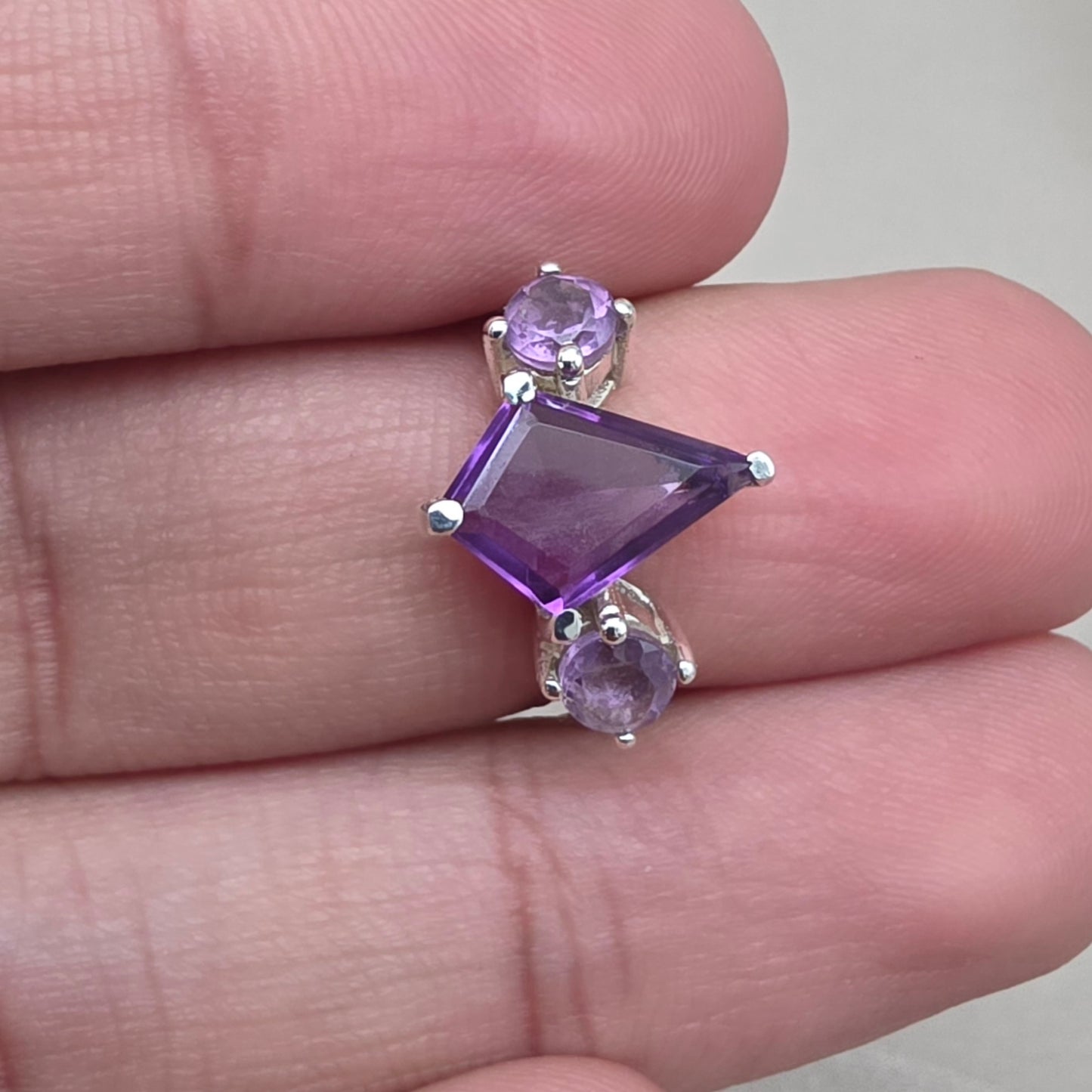 925 SOLID STERLING SILVER NATURAL AMETHYST GEMSTONE HANDMADE RING, ALL SIZES AVAILABLE