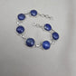 925 Sterling Silver Lapis Lazuli Bracelet Blue Gemstone Jewelry Statement Bracelet Gift for Her