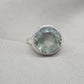 Handmade Sterling Silver Prehnite Ring, Natural Gemstone Statement Jewelry