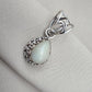 Ethiopian Opal Pear Pendant 925 Sterling Silver Handmade Cabochon Gemstone Jewelry October Birthstone