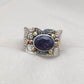 Blue Sapphire Spinner Ring 925 Sterling Silver Meditation Band, Anxiety Relief