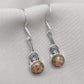 Unakite Dangle Earrings: 925 Sterling Silver, Boho Healing Stone