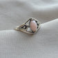 Pink Opal Ring 925 Sterling Silver Marquise Gemstone Minimal Geometric Boho Ring