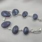 925 Sterling Silver Blue Sapphire Bracelet Faceted Sapphire Jewelry September Birthstone