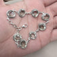 925 Sterling Silver Green Amethyst Bracelet Oval Prasiolite Gemstone Vintage Boho Bracelet for Women