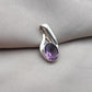 Amethyst Silver Pendant: Faceted 925 Sterling Gemstone, February Birthstone