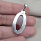 Handmade Red Onyx Sterling Silver Pendant - July Birthstone Necklace
