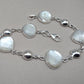 Mother of Pearl 925 Sterling Silver Bracelet Natural Shell Handmade