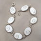 925 Silver Shiva Eye Bracelet Shell Bracelet Spiritual Protection Handmade Jewelry Gift for Her