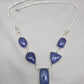 Natural Tanzanite Necklace 925 Sterling Silver Blue Gemstone Statement Jewelry Gift for Her