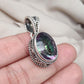 Mystic Topaz Pendant: 925 Sterling Silver Jewelry Rainbow Gemstone, Boho Healing Charm