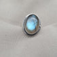Labradorite Ring 925 Sterling Silver Natural Blue Flash Gemstone Ring Boho Statement Jewelry