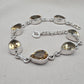 Citrine 925 Sterling Silver Pear Shape Faceted Yellow Gemstone Link Bracelet Handmade Boho Jewelry