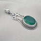 Green Onyx Pendant: Pendant 925 Sterling Silver Faceted Gemstone Necklace Jewelry Gift for Her