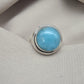 925 Sterling Silver Smithsonite Ring Natural Blue Gemstone Handmade Statement Ring