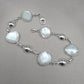Mother of Pearl 925 Sterling Silver Bracelet Natural Shell Handmade
