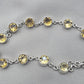 925 Sterling Silver Citrine Bracelet Natural Yellow Gemstone Link Jewelry
